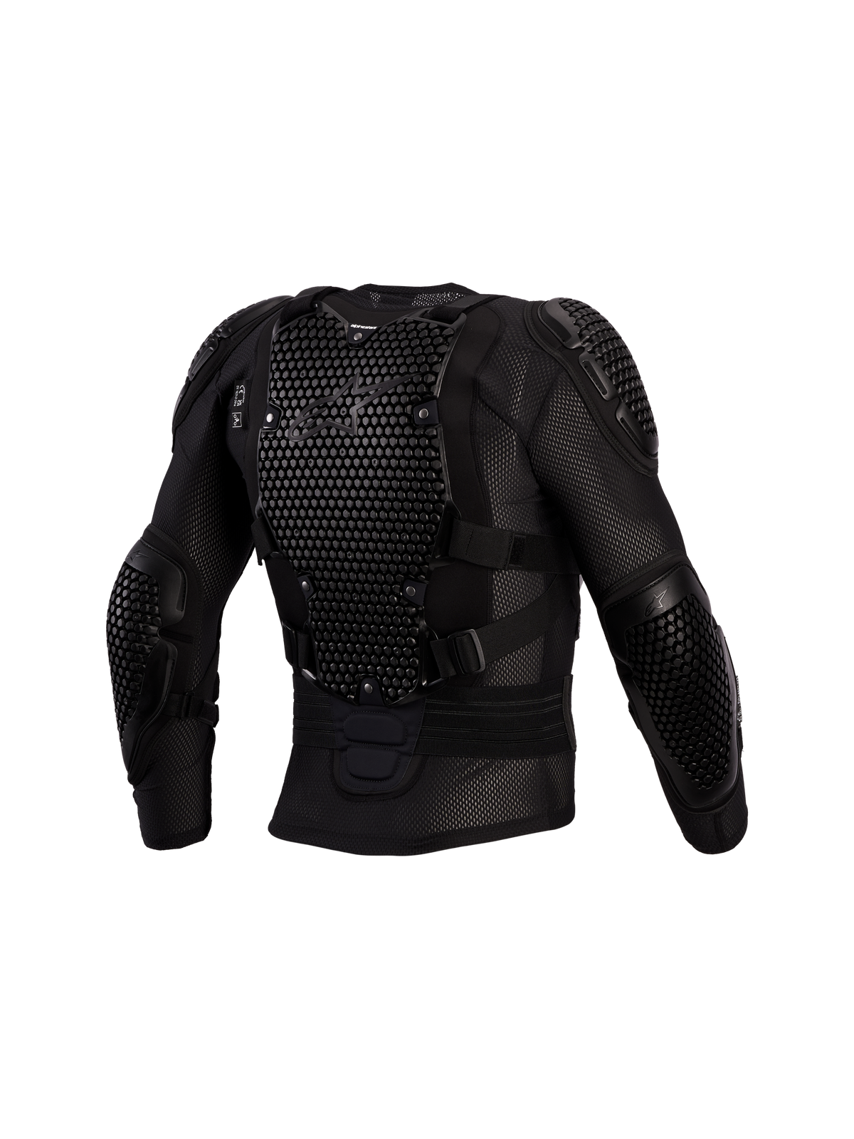 Alpinestars Bionic Action V3 Protection Jacket, black motocross armor for men, A-Morph back protector and breathable mesh.