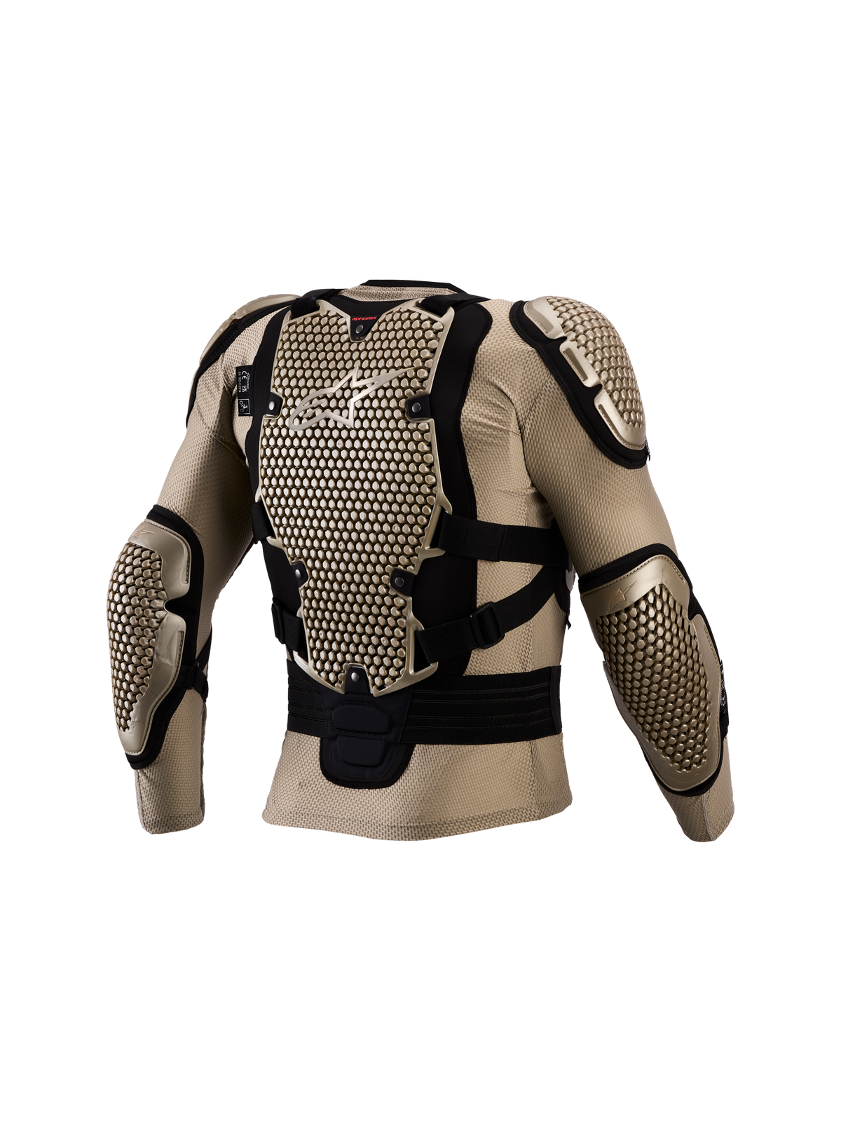 Alpinestars casaco de proteção Bionic Action V3, armadura de motocross, alumínio e preto, vista traseira, certificado CE