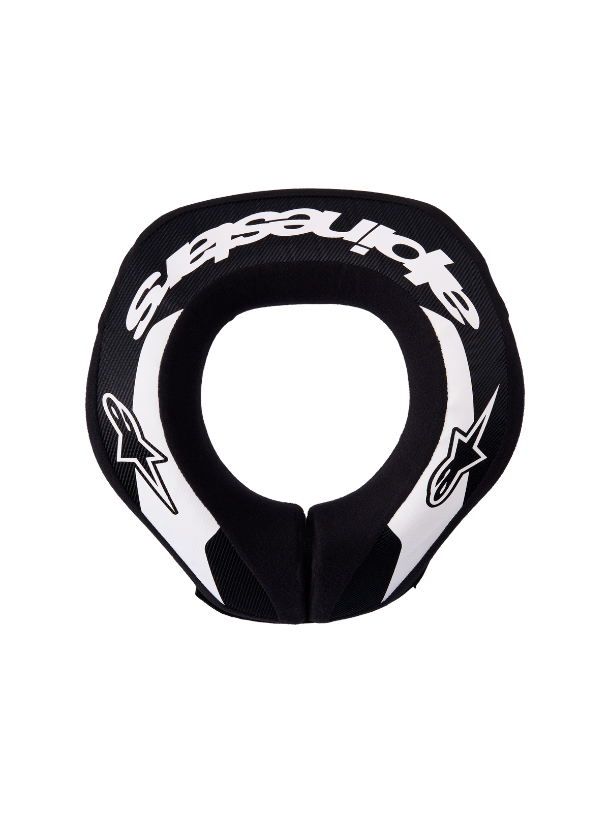 Alpinestars Protetor de pescoço Sequence juventude, preto e branco, ergonómico para motocross e MTB, espuma de dupla densidade para proteção cervical.