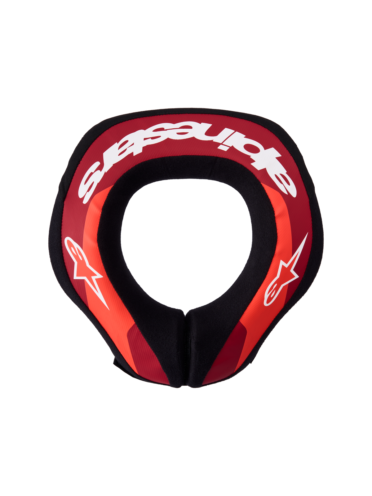 Alpinestars Protetor de Pescoço Sequence Jovem, vermelho e branco, proteção ergonómica para motocross e karting.