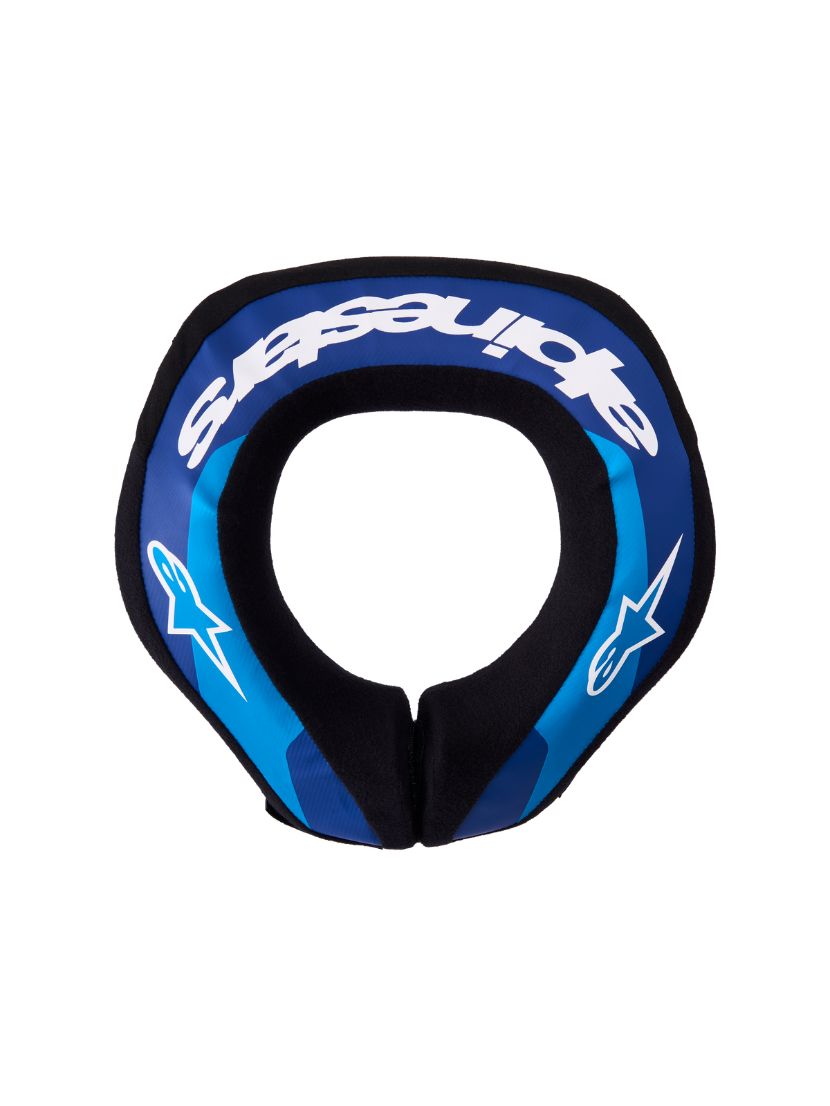 Alpinestars Protetor de Pescoço Sequence Jovem, proteção cervical para motocross e karting, azul e preto com logótipo branco, design ergonómico de dupla densidade.