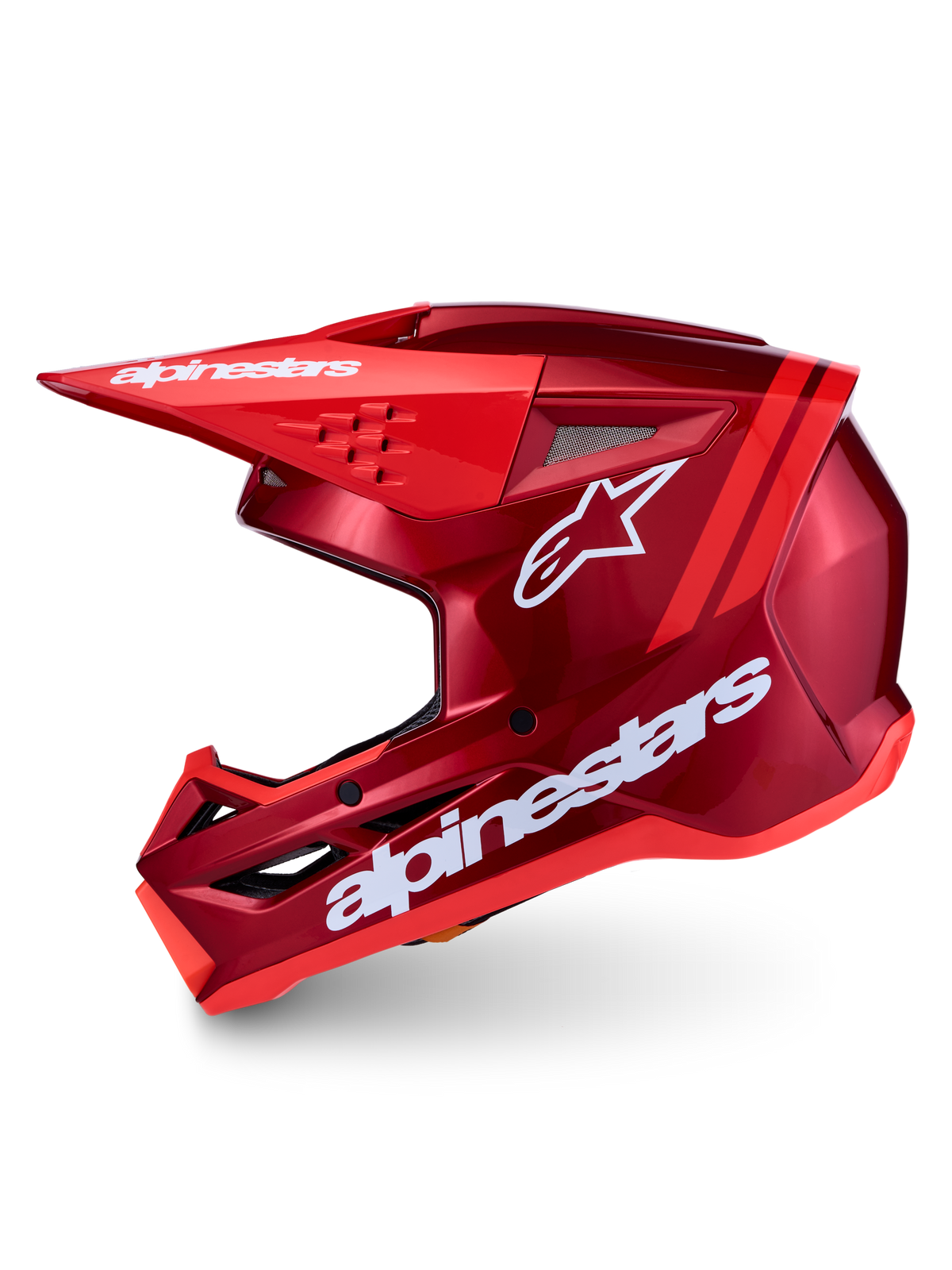 Alpinestars SM3 Radium ECE06, capacete de motocross todo-o-terreno, unissexo, vermelho e branco, certificado ECE 22.06
