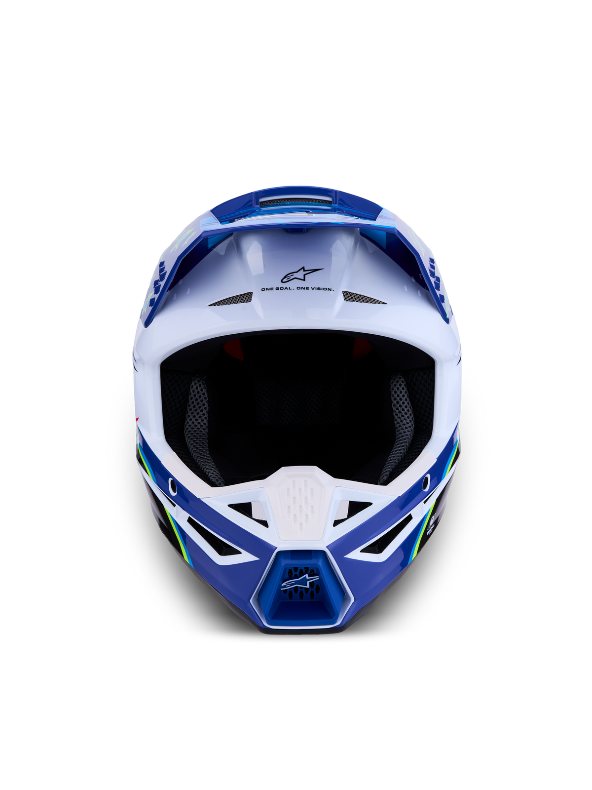 Alpinestars SM3 Falcon ECE06, capacete de motocross e todo-o-terreno, azul e branco, certificado ECE 2206