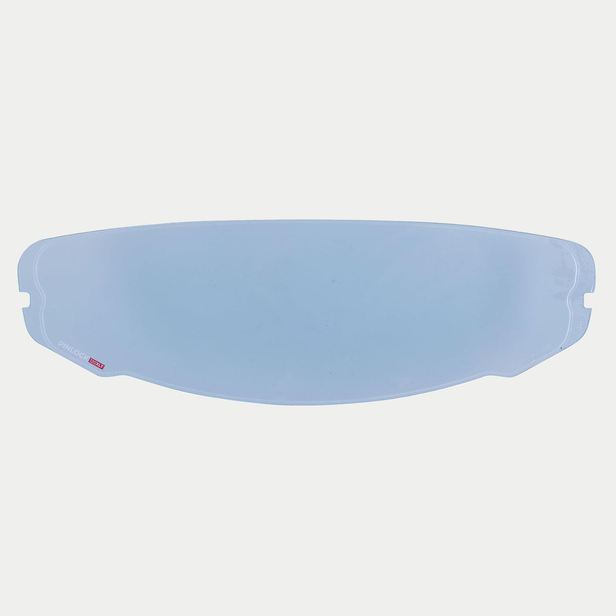 Alpinestars Supertech R10 AFHS-01 Shield Pinlock Lens, película antiembaciamento transparente para viseira, com a marca Pinlock 120XLT no canto inferior esquerdo, peça de substituição oficial para capacetes de motociclismo S-R10.