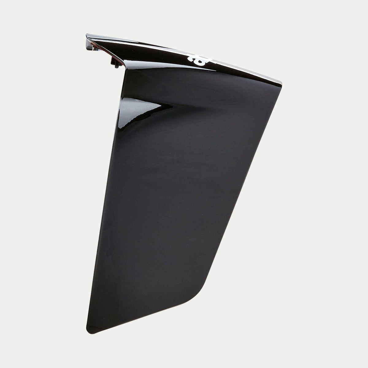 Alpinestars Supertech R10 Solid Race Spoiler, acessório para capacete, preto sólido brilhante, peça de substituição aerodinâmica com acabamento polido e detalhe do logótipo em branco