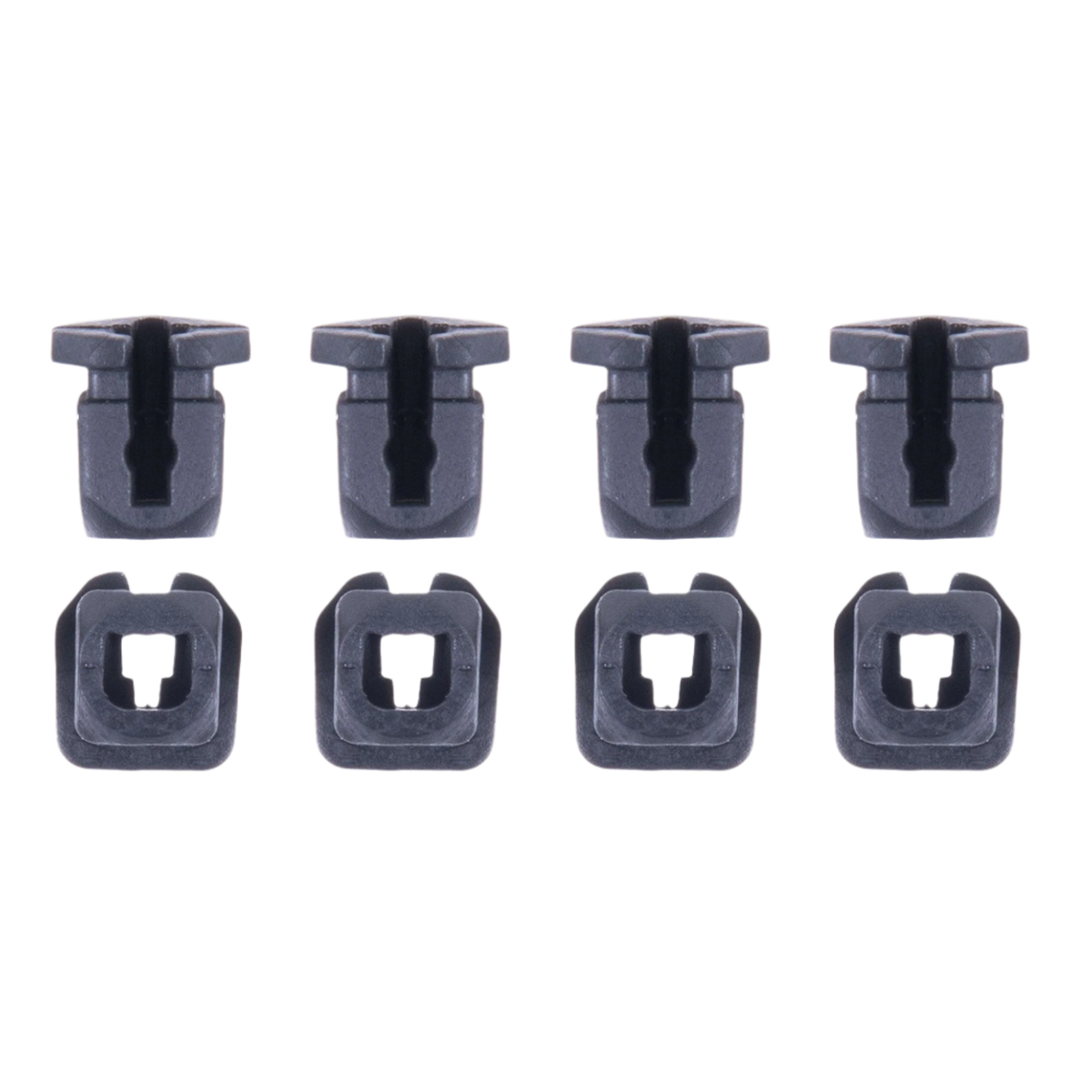 Alpinestars Supertech R10 Connector Set For Spoiler, kit de substituição de oito peças, clipes de plástico pretos, com quatro conectores tipo cavilha e quatro de base quadrada, acessório oficial para capacetes de motociclismo S-R10