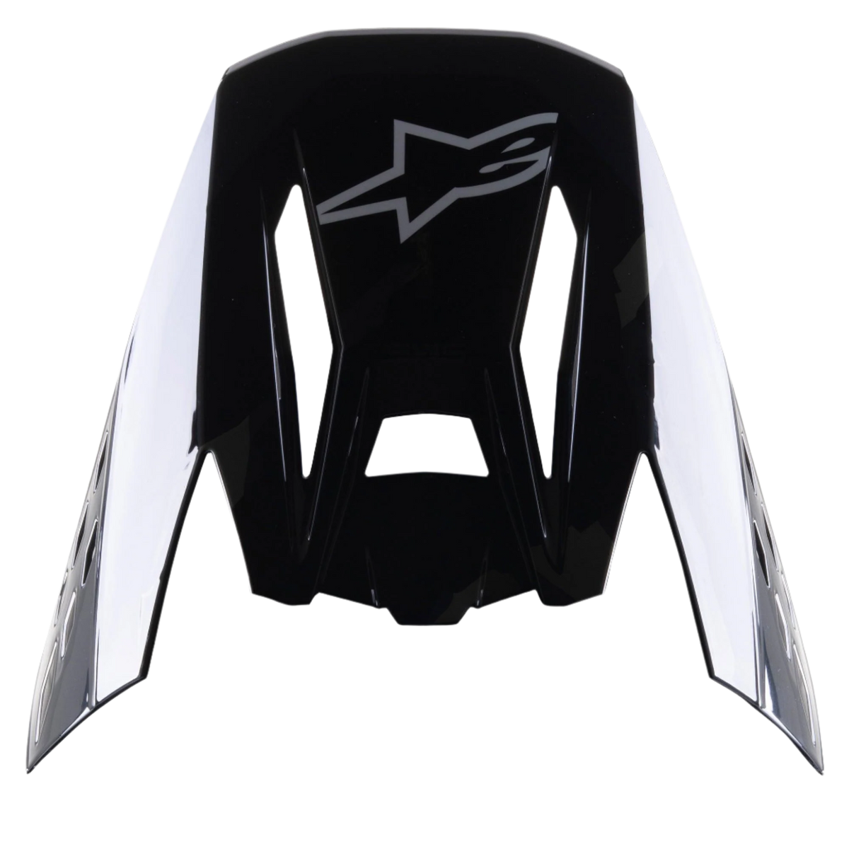 Alpinestars Viseira S-M5 Rover, acessório para capacete de motocross, camuflado preto antracite brilhante, acabamento preto brilhante com logótipo de estrela cinzento, design aerodinâmico com aberturas para fluxo de ar