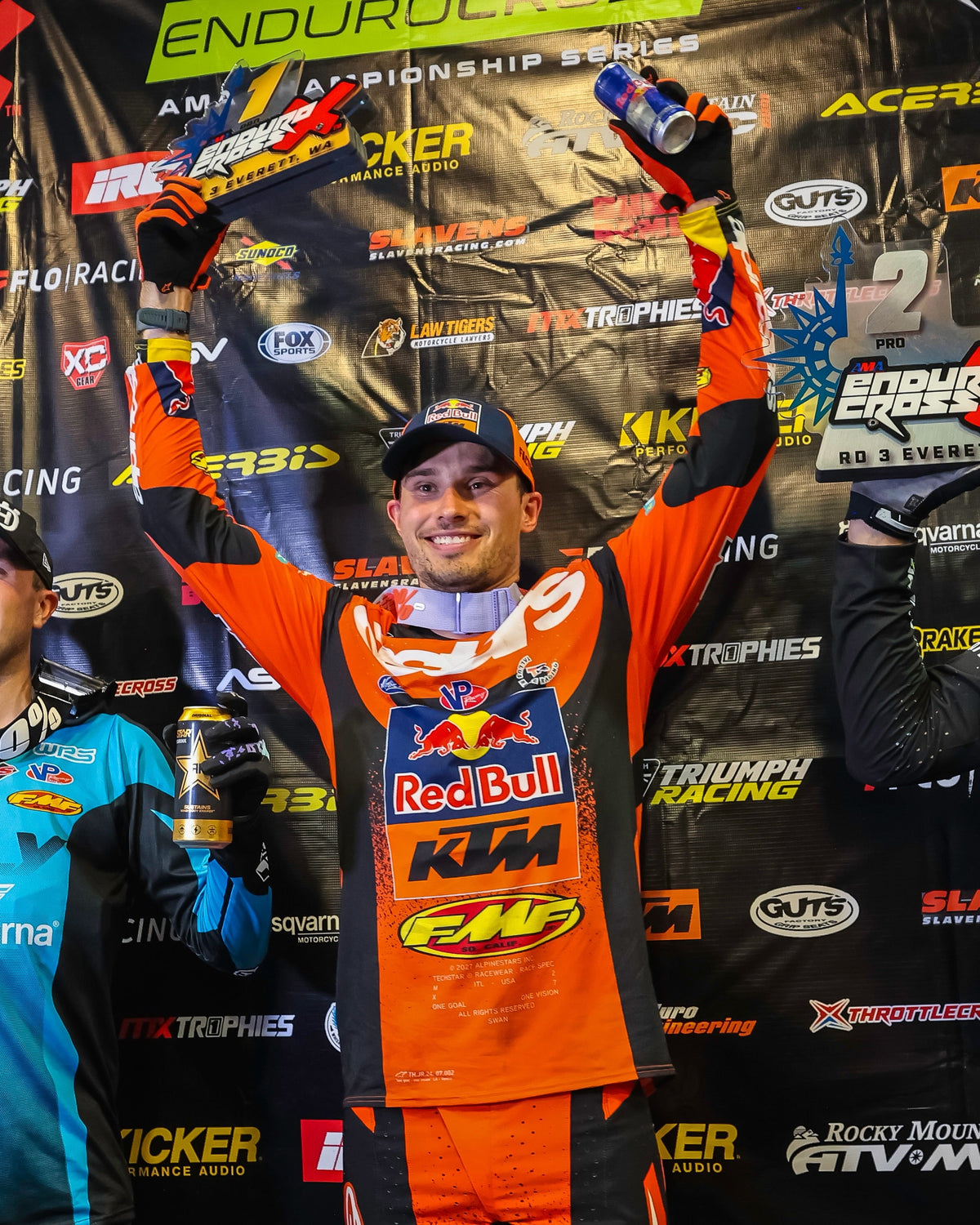 TRYSTAN HART CELEBRATES CLEAN SWEEP AT AMA ENDUROCROSS ANGEL OF THE WINDS ARENA IN WASHINGTON