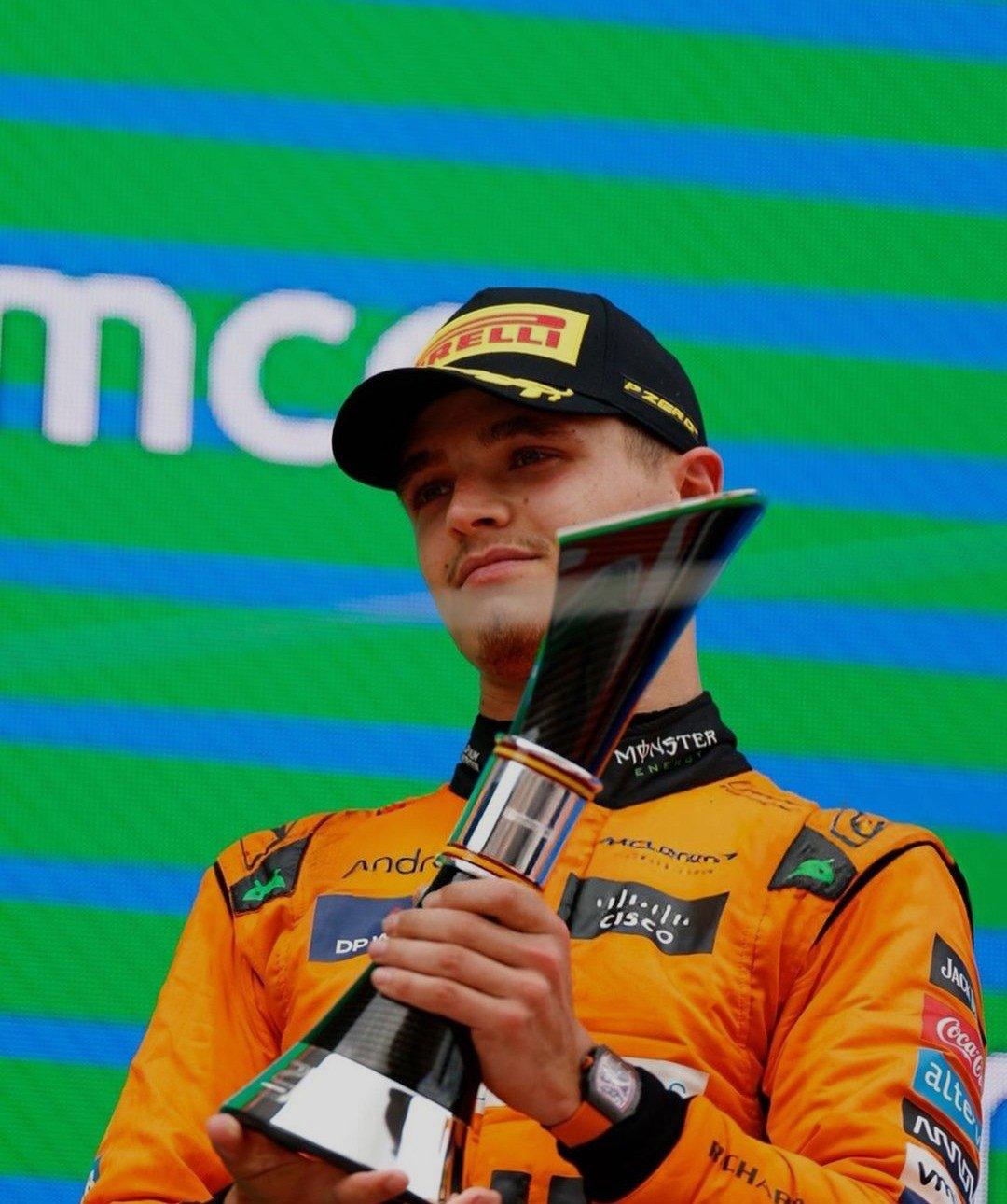 POLESITTER LANDO NORRIS AT THE SHARP END OF FORMULA 1 RACE IN BARCELONA IN GRAND PRIX OF SPAIN