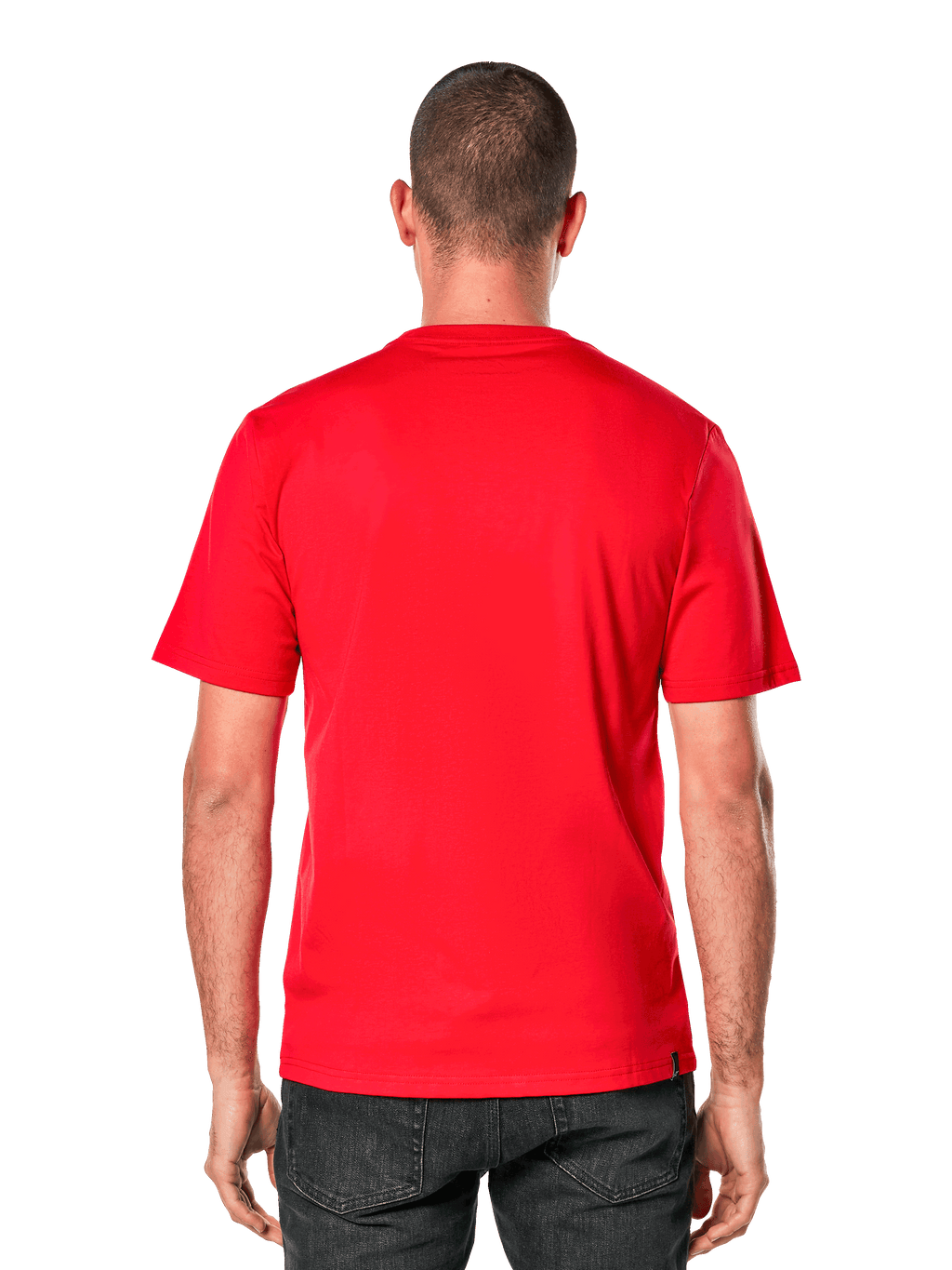 Alpinestars Ageless 2.0 CSF Tee, t-shirt de manga curta, vista traseira, vermelha, roupa desportiva casual inspirada no desporto motorizado