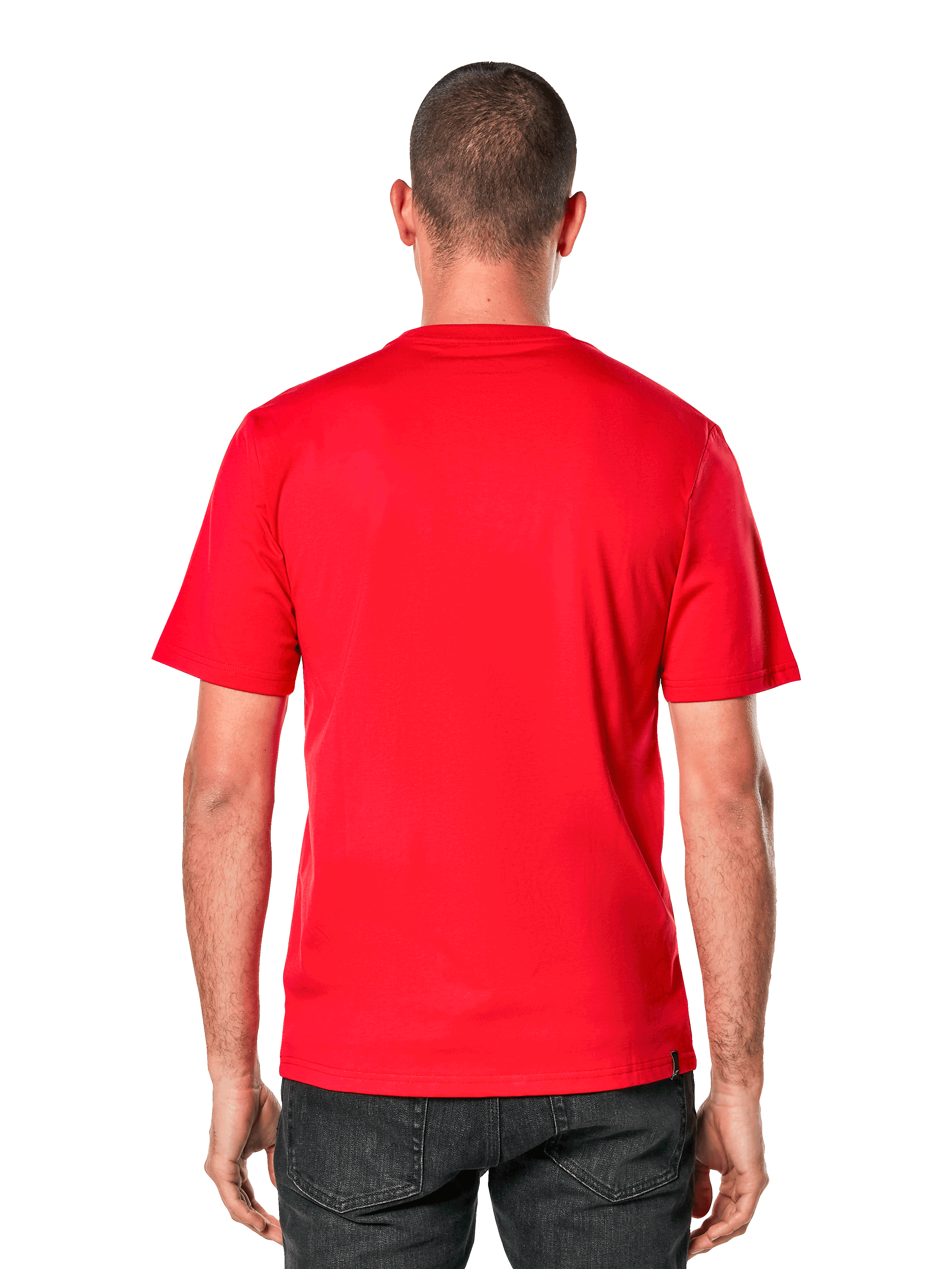 Alpinestars Ageless 2.0 CSF Tee, t-shirt de manga curta, vista traseira, vermelha, roupa desportiva casual inspirada no desporto motorizado