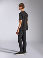 Alpinestars CSF Tee, t-shirt de manga curta, preta, vista de perfil das costas, streetwear casual de desportos motorizados