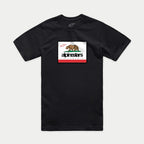 Alpinestars Cali 2.0 CSF Tee, Short Sleeve T-Shirt, Black, California-inspired graphic featuring a grizzly bear and Alpinestars logo, Casual Motorsport Sportswear