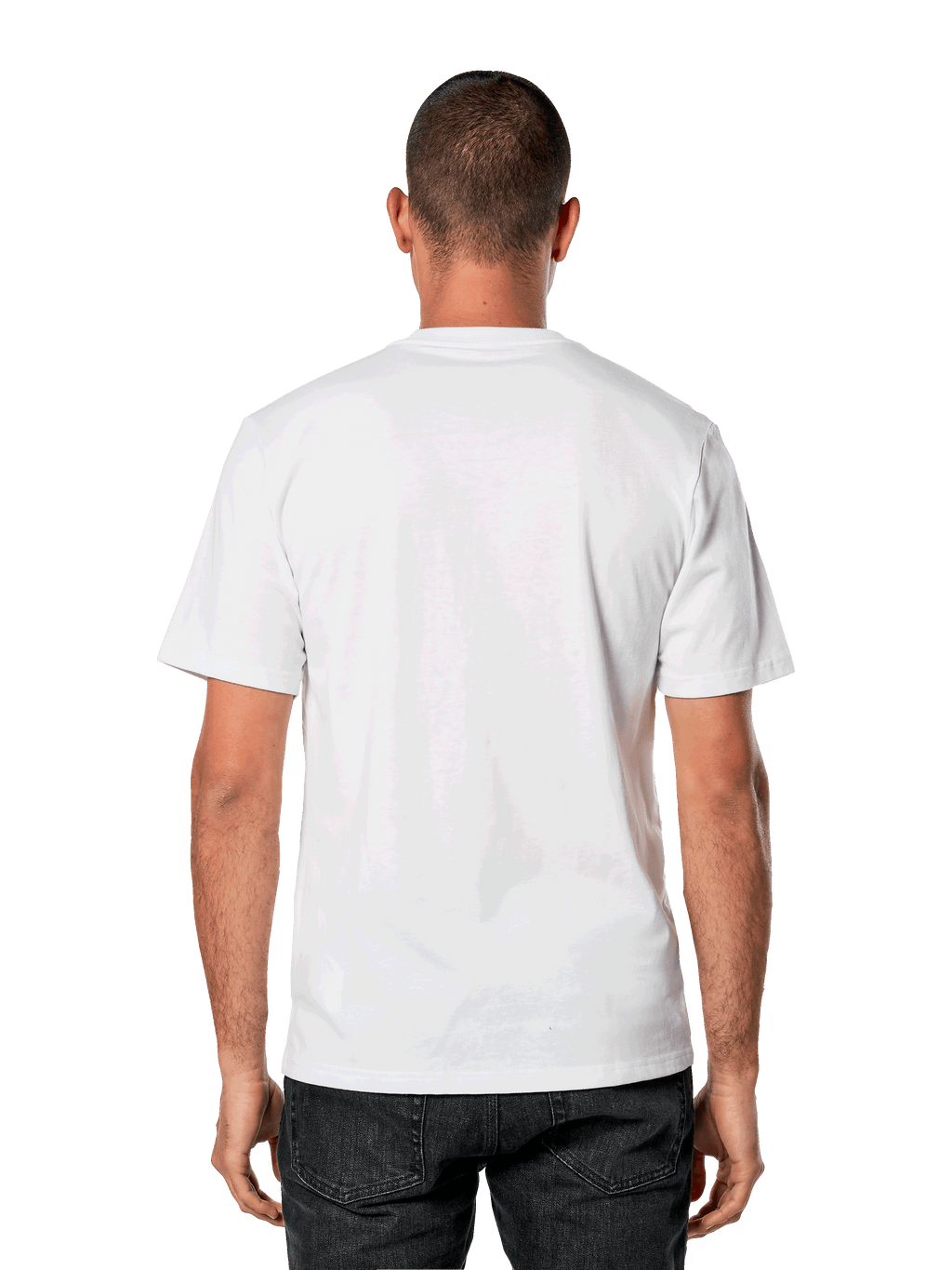 Alpinestars Galun CSF Tee, t-shirt de manga curta, branca, vista traseira simples, vestuário desportivo casual, streetwear