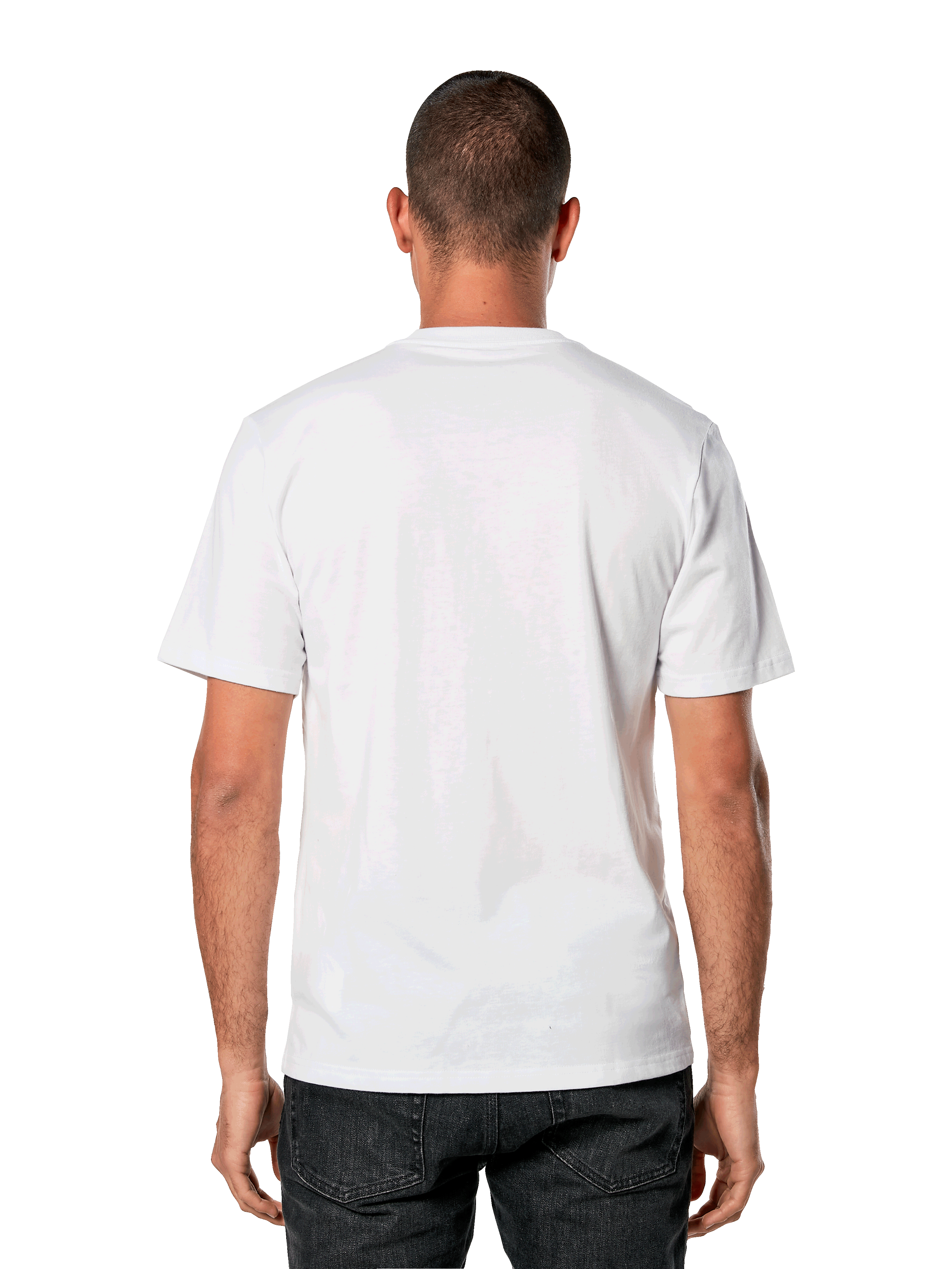 Alpinestars Galun CSF Tee, t-shirt de manga curta, branca, vista traseira simples, vestuário desportivo casual, streetwear