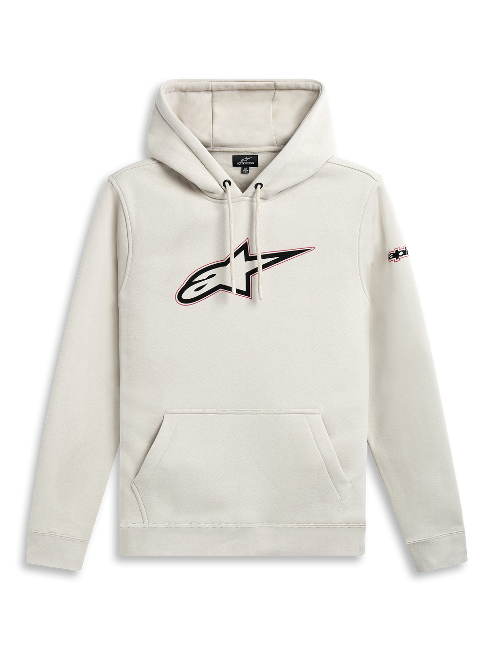Alpinestars Sweatshirt Com Capuz Insignia, hoodie casual off white com bolso canguru e logótipo gráfico no peito