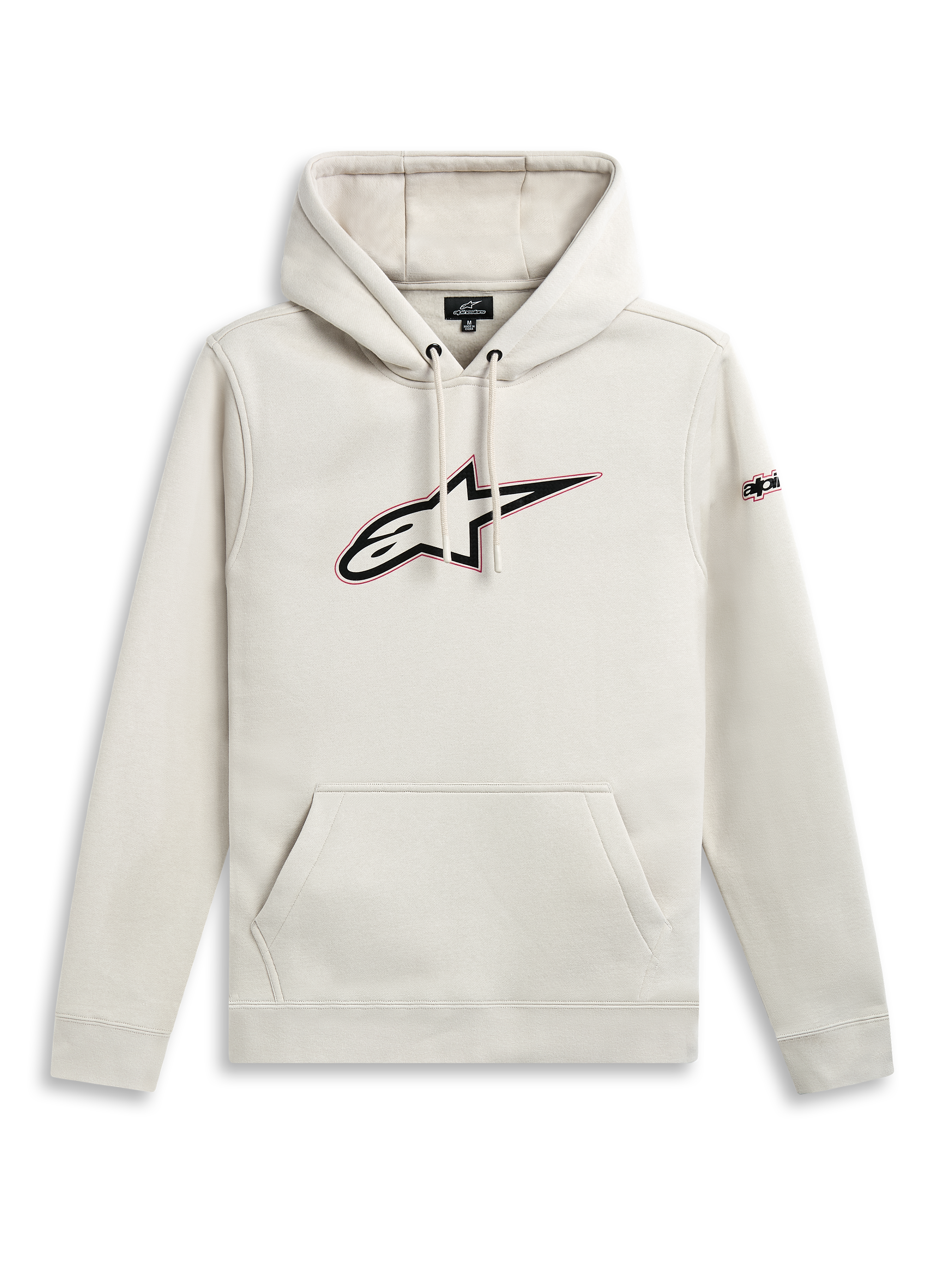 Alpinestars Sweatshirt Com Capuz Insignia, hoodie casual off white com bolso canguru e logótipo gráfico no peito