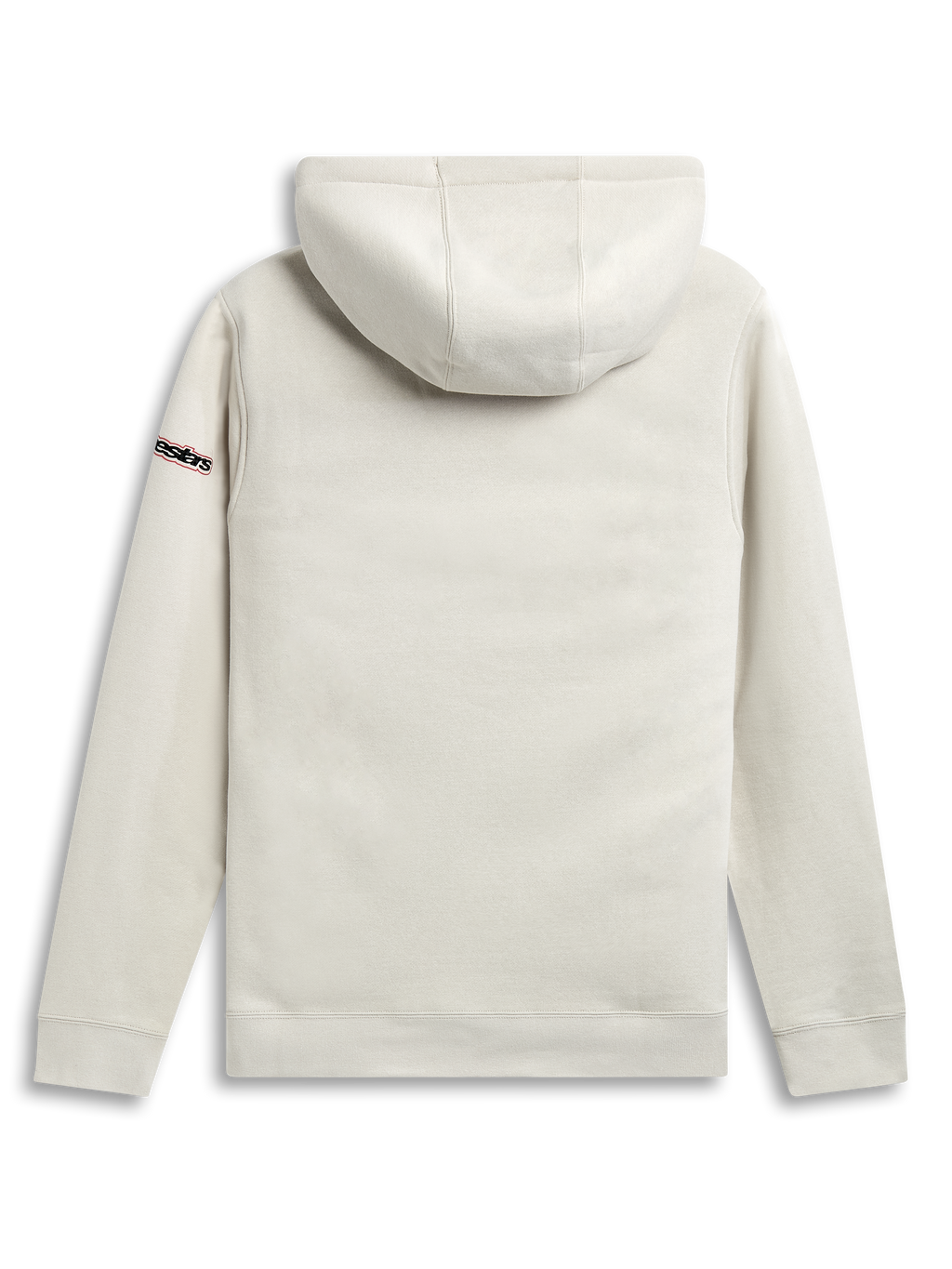 Alpinestars Sweatshirt Com Capuz Insignia, sweatshirt com capuz off-white sportswear, vista traseira com capuz forrado e detalhe de logótipo na manga