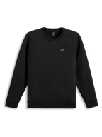 Alpinestars Sweatshirt Positive Crew, camisola preta sportswear com logótipo branco no peito e punhos e bainha canelados