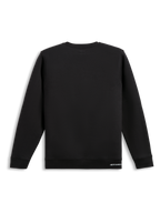 Alpinestars Sweatshirt Positive Crew, camisola preta, vista traseira, design de pullover em algodão misto com bainha e punhos canelados, casual sportswear