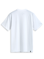 Alpinestars Geografica Csf Tee, t-shirt de manga curta, branca, vista traseira, design simples com pequena etiqueta tecida preta na bainha, streetwear casual de desportos motorizados