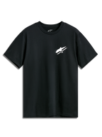 Alpinestars Formulate CSF Tee, t-shirt de manga curta, preta, logótipo Astars branco no peito, vestuário desportivo casual de motorsport