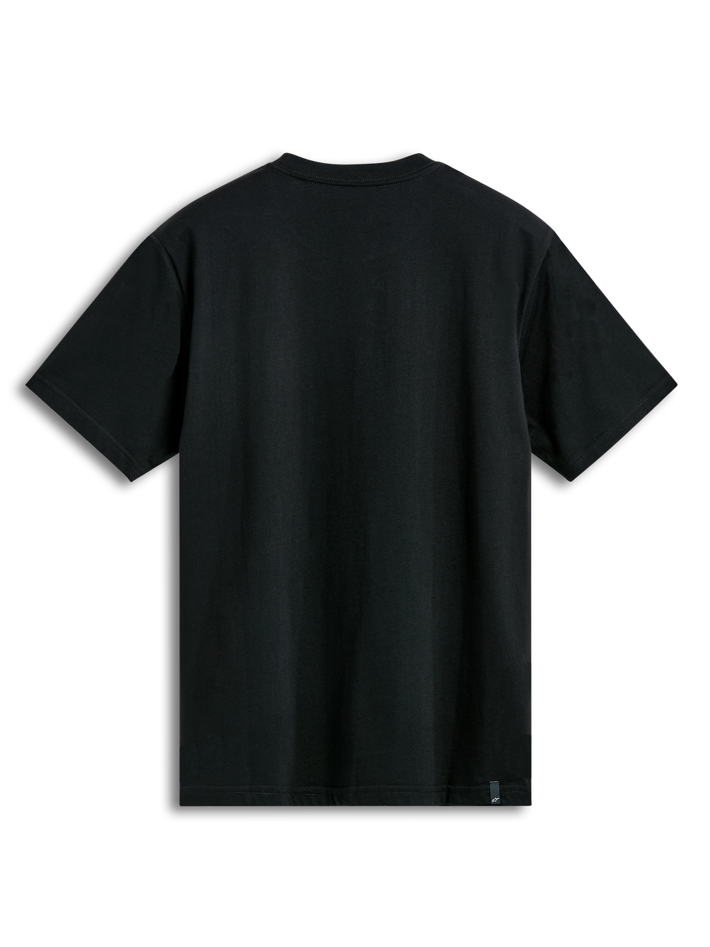 Alpinestars T-shirt Dot Carbon CSF, t-shirt de manga curta preta, vista traseira, rotulagem externa, casual sportswear