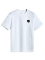 Alpinestars Dot Carbon Csf Tee, t-shirt de manga curta branca, logótipo circular astars com efeito de fibra de carbono no peito, casual sportswear