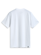 Alpinestars T-Shirt Dot Carbon Csf, t-shirt de manga curta branca, vista traseira mostrando a impressão interna no pescoço e a rotulagem externa, casual sportswear