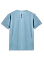 Alpinestars Point Performance Tee, T-shirt de manga curta, Azul Gelo, vista traseira com impressão vertical da palavra astars em preto, sportswear casual de performance