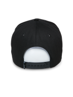 Alpinestars Committed Hat, Black Snapback Hat, back view featuring adjustable snap closure and small woven label, structured crown, casual motorsport-inspired headwear
