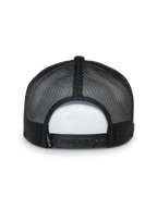 Boné Trucker Alpinestars That Way, vista traseira, preto, painéis traseiros em malha com fecho snapback ajustável, pequena etiqueta tecida com logótipo, acessório de cabeça casual inspirado no desporto motorizado