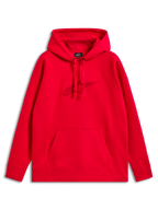 Alpinestars Emergent Oversized Hoodie, hoodie vermelho, sweatshirt com logótipo Astars bordado em 3D no mesmo tom, bolso canguru, punhos e bainha canelados, streetwear casual de inspiração motorsport