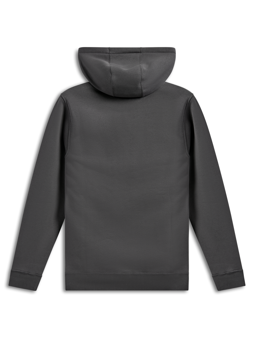 Alpinestars Ellipsoid Hoodie, Pullover Fleece Hoodie, Gunmetal Gray, back view showing solid body and sleeves, rib cuffs and hem, casual motorsport-inspired streetwear