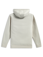 Alpinestars Pulse Hoodie, vista traseira, cor areia off-white, camisola em fleece casual, mangas compridas com punhos e bainha canelados, design com capuz, streetwear inspirado no desporto motorizado