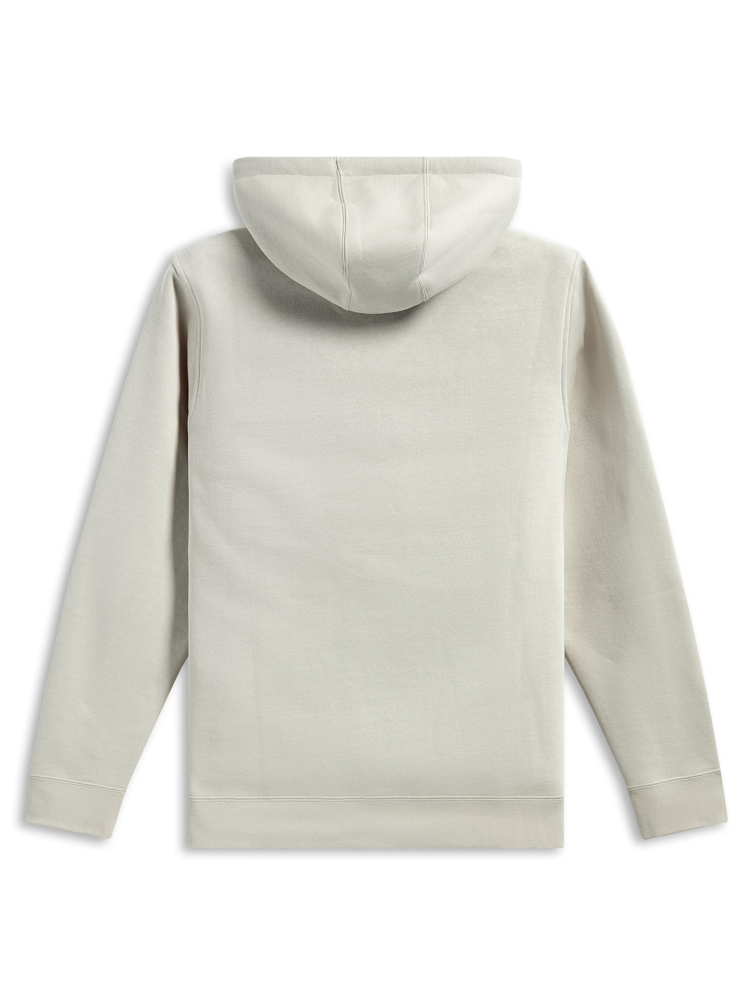 Alpinestars Pulse Hoodie, vista traseira, cor areia off-white, camisola em fleece casual, mangas compridas com punhos e bainha canelados, design com capuz, streetwear inspirado no desporto motorizado