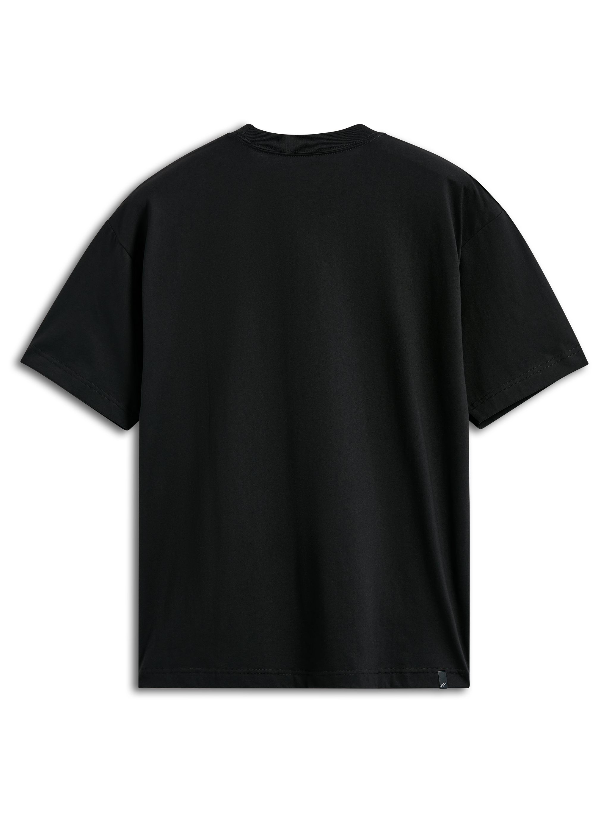 Alpinestars Aplomb Oversized CSF Tee, Short Sleeve T-Shirt, Black, Rear view, clean design with small logo tag at the hem, oversized fit casual streetwear