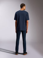 Alpinestars Alter Oversized CSF Tee, t-shirt de manga curta, azul marinho, vista traseira mostrando o corte largo e descontraído, estilo casual lifestyle streetwear