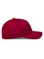 Alpinestars Pivot, boné de basebol sportswear vermelho escuro com aba curva e coroa estruturada em sarja.