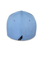 Alpinestars Pivot Hat, Blue, back view of flex back baseball cap, light blue cotton twill with small black Astars logo tag on the rim, casual motorsport-inspired streetwear
