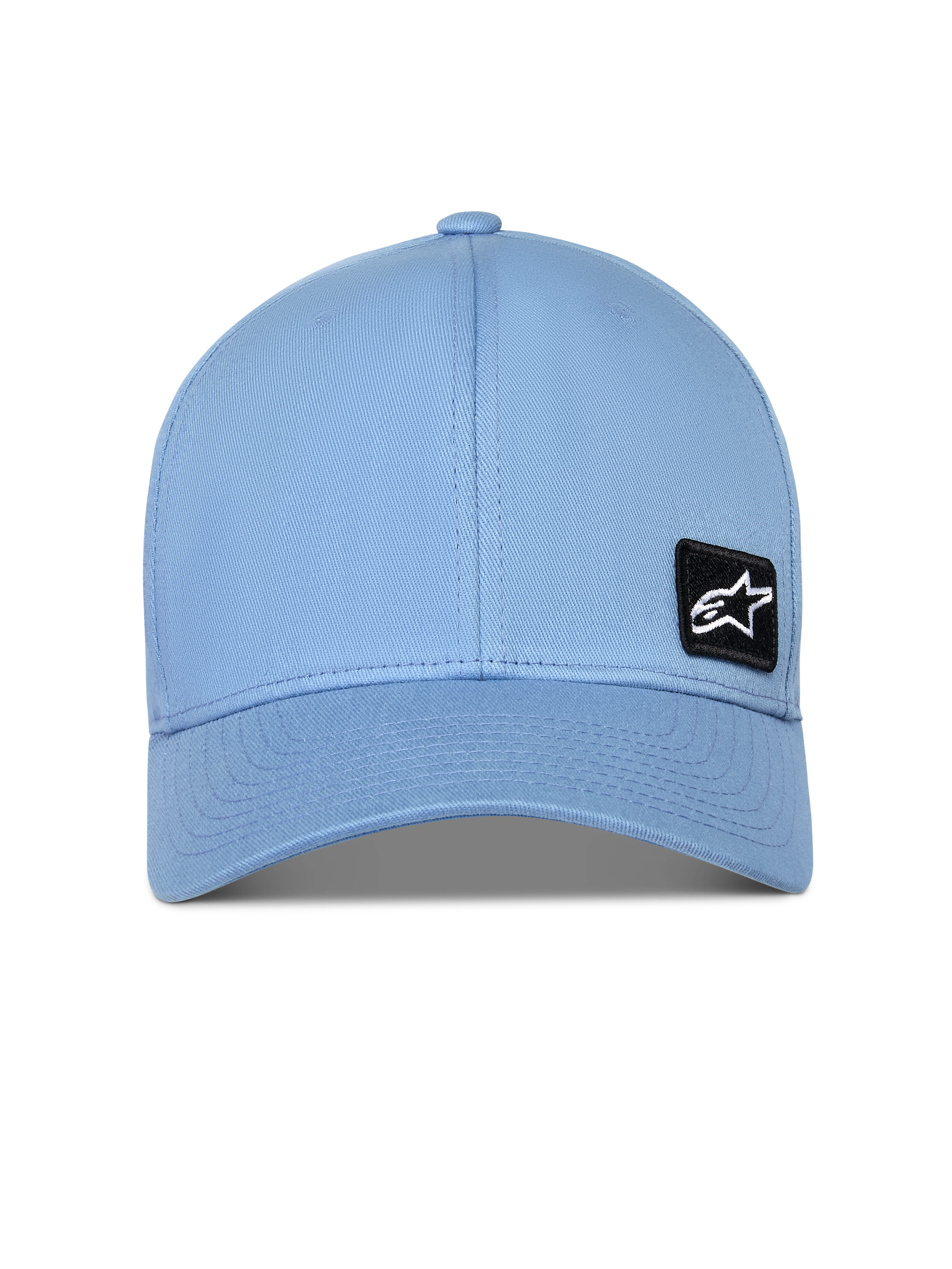 Alpinestars Pivot Hat, structured baseball cap, Blue, curved bill, small black Astars logo embroidery patch, casual sportswear accessory