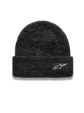 Alpinestars Unload Rib Cuff Gorro, gorro de malha cinzento carvão melange com patch do logótipo Astar branco.