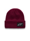 Alpinestars Unload Rib Cuff Gorro cor de vinho, em malha jersey com punho canelado e patch do logótipo Astars preto.