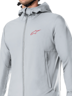 Alpinestars A-Dura Thermal Jacket, casaco de ciclismo, cinzento titânio, com capuz forrado a lã e bolsos com fecho de correr, isolamento leve PrimaLoft para BTT e ciclismo fora de estrada em tempo frio
