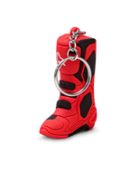 Alpinestars Porta-Chaves Tech 10 Boot, porta-chaves de motocross em miniatura, vermelho e preto com logótipo branco, construção sintética durável com anel metálico