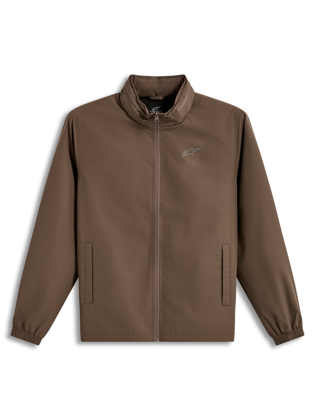Alpinestars Overhaul Racer Casaco, casaco de sportswear leve, castanho walnut, logótipo no peito e capuz oculto.