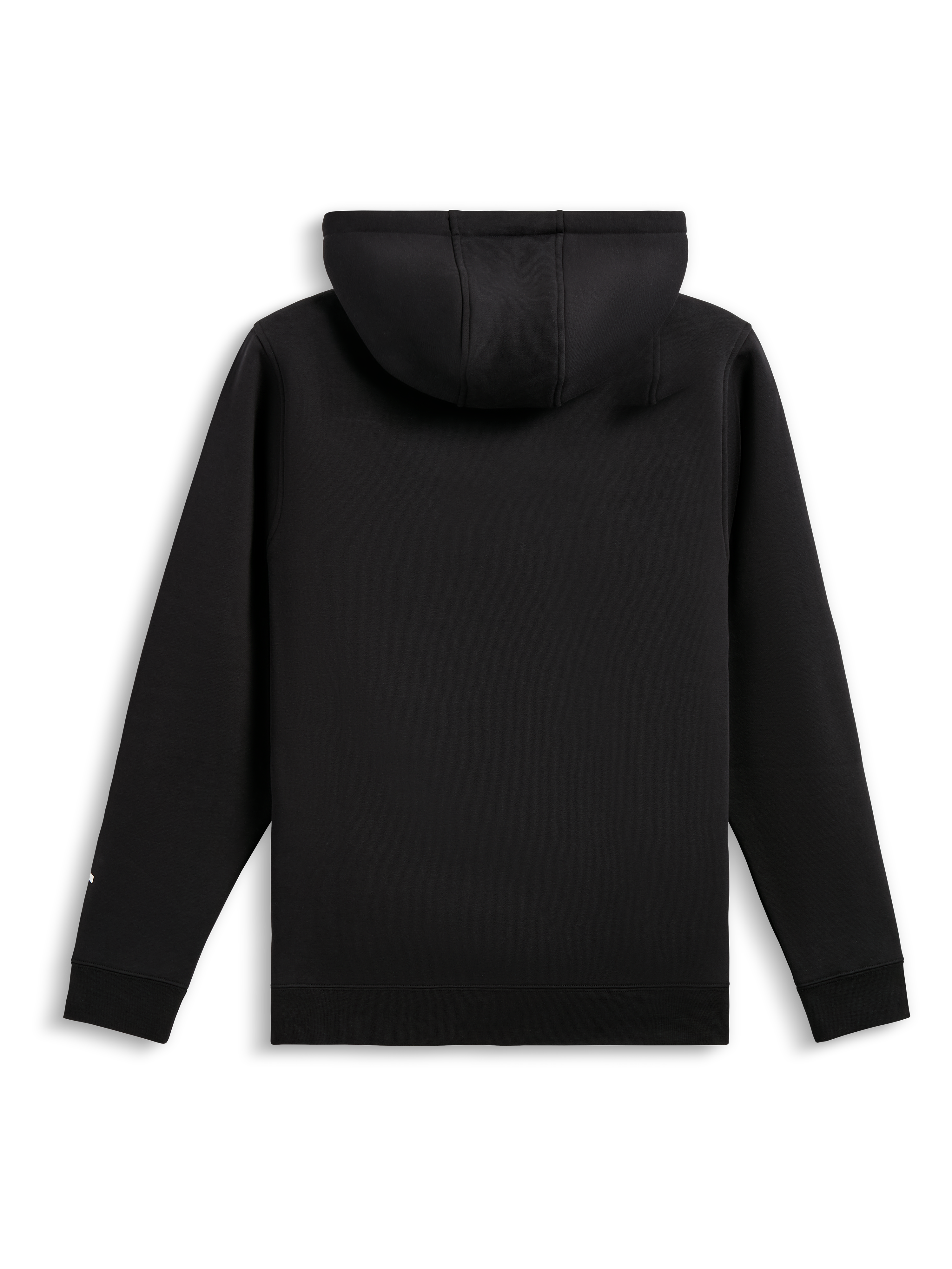 Alpinestars Harken Hoodie, hoodie de lã com capuz, preto, vista traseira, punhos e bainha canelados, streetwear casual inspirado no desporto motorizado
