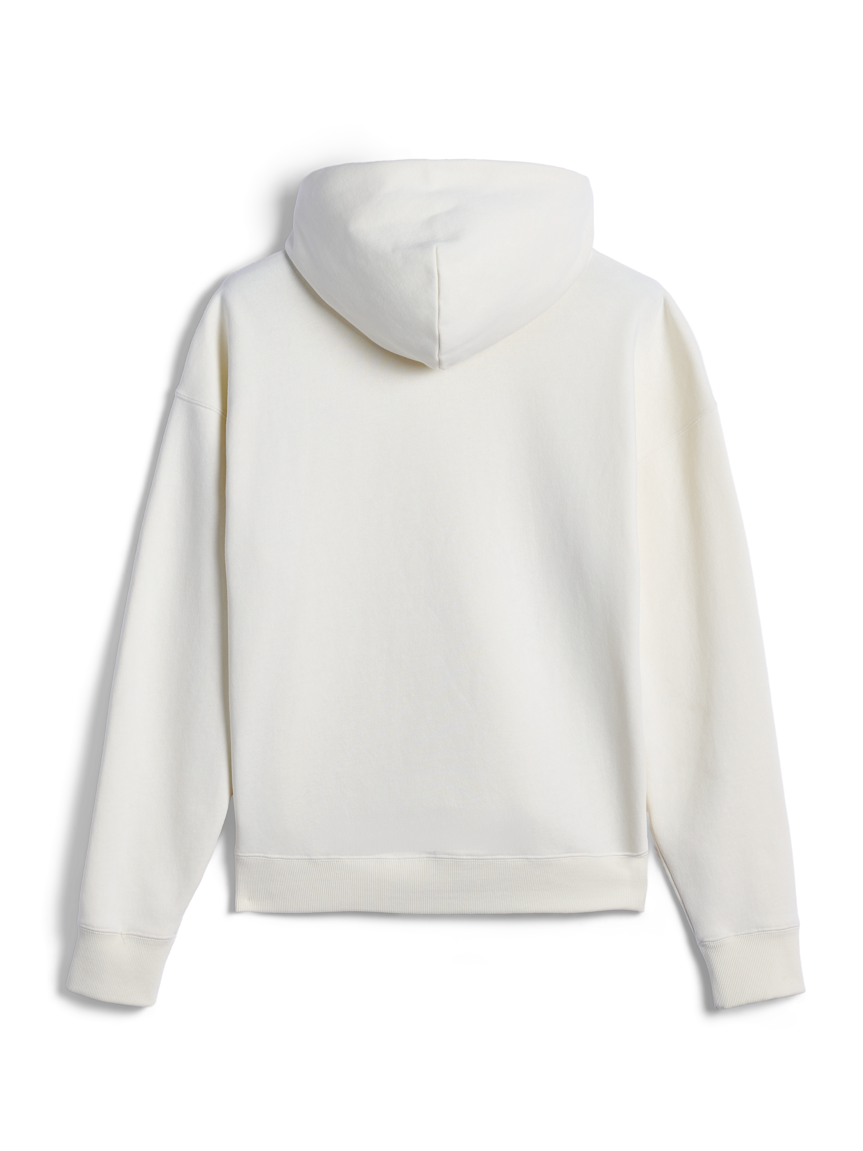Alpinestars Essentials Ageless Hoodie, vista traseira de camisola com capuz casual off-white, corte descontraído com punhos e bainha canelados, estética minimalista e simples para o conforto do dia a dia