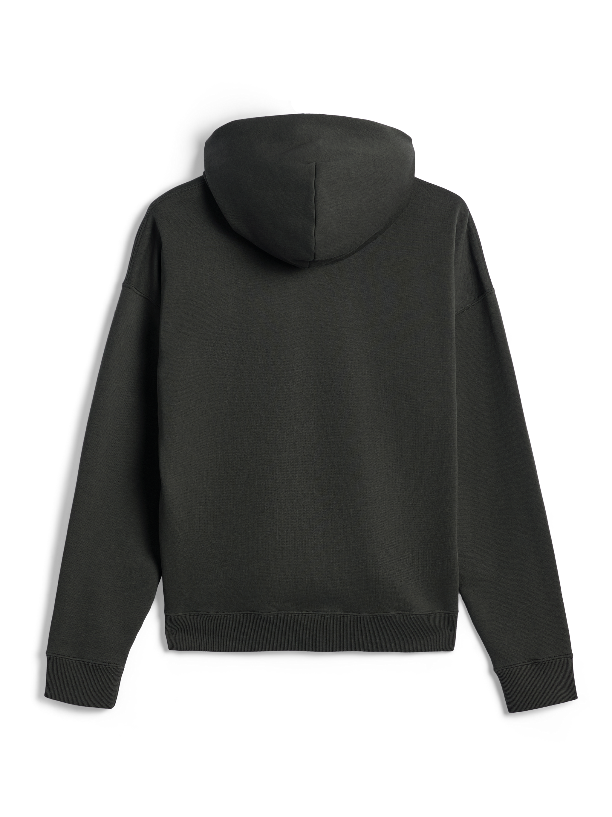 Alpinestars Essentials Ageless Zip Hoodie, back view, Off Black, full-zip hooded sweatshirt, relaxed fit with ribbed cuffs and hem, stone-washed fleece, minimalist casual sportswear design