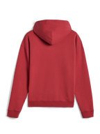 Hoodie Alpinestars Essentials Ageless Com Fecho, vista traseira, vermelho tijolo, streetwear casual, ajuste relaxado com punhos e bainha canelados, textura de fleece compacto suave